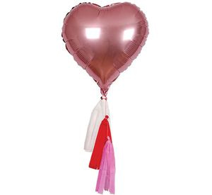 [MeriMeri]Heart Mylar Balloons s/6