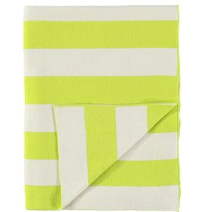 [MeriMeri]Neon Yellow / Ivory Stripe OrganicBlanket/네온 옐로운 아이보리 오가닉 담요