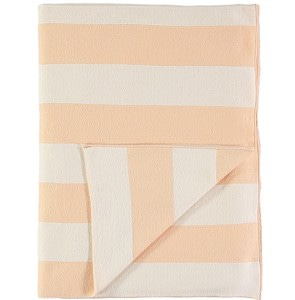 [MeriMeri]Peach / Ivory Stripe Organic Blanket/피치 아이보리 오가닉 담요