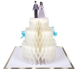 (Meri Meri) Wedding Cake Honeycomb Card