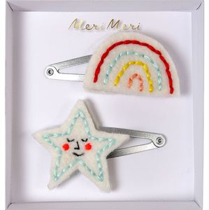 [MeriMeri] 메리메리 / 머리핀 / Rainbow &amp; Star Hair Clips
