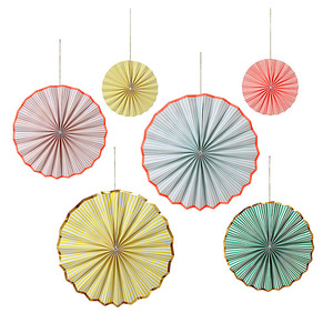 [MeriMeri]Pastel &amp; Neon Stripe Pinwheel Decorations_ME141823