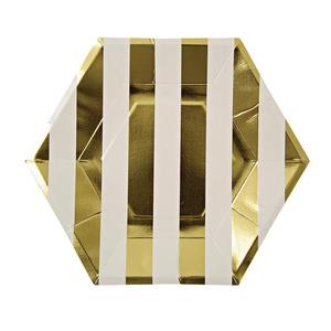 [MeriMeri] 메리메리 / Gold Stripe Plates (large)