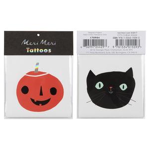 Halloween Pumpkin and Cat Tattoos_ME178984