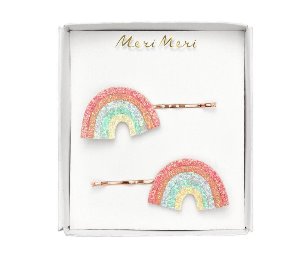 [MeriMeri] 메리메리 / 머리핀 /Glitter Rainbow Hair Slides