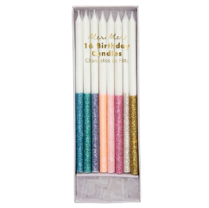 [MeriMeri] 메리메리 / Multicolor Dipped Glitter Candles(16)