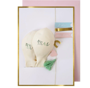 [MeriMeri] 메리메리 / 카드 / Wedding Mr &amp; Mrs Balloon Card