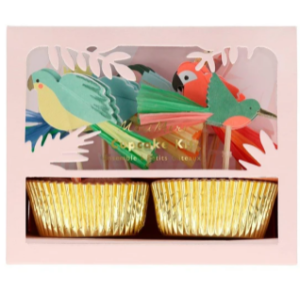 [MeriMeri] 메리메리-Tropical Bird Cupcake Kit (set of 24 toppers)