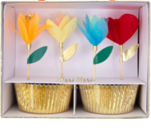 [MeriMeri] 메리메리-Bright Floral Cupcake Kit (set of 24 toppers)