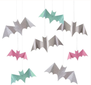 [MeriMeri]메리메리 / Pastel Halloween Glitter Hanging Bats (set of 8)