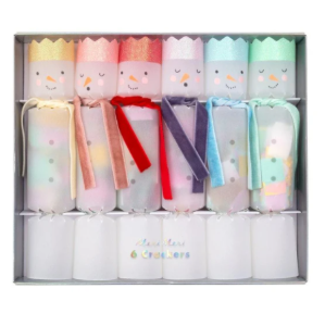 [Meri Meri] 메리메리 /Rainbow Snowmen Small Crackers (set of 6)_ME196422