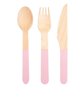 [MeriMeri]메리메리 / Pink Wooden Cutlery Set (set of 24)_ME143443