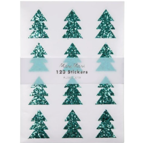 [Meri Meri] 메리메리 / Green Glitter Tree Sticker Sheets (set of 10 sheets)