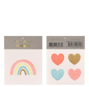 [Meri Meri]메리메리 /Rainbow &amp; Hearts Small Tattoos (set of 2 sheets)_ME206110
