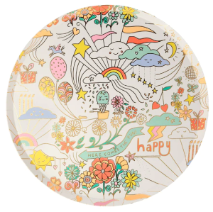 [MeriMeri]메리메리 / Happy Doodle Dinner Plates (x 8)