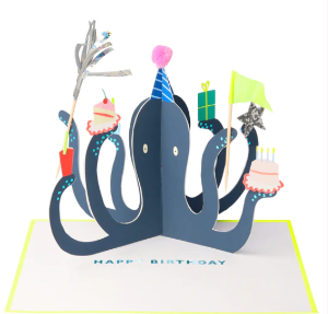 [MeriMeri] 메리메리 / 카드 / Party Octopus Stand-Up Birthday Card