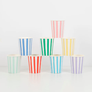 [MeriMeri] 메리메리 / Mixed Stripe Cups (x 8)
