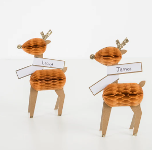 [MeriMeri] 메리메리 /Honeycomb Reindeer Placecards (x 8)