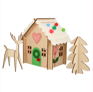 [MeriMeri] 메리메리 /Wooden Embroidery Gingerbread House Kit