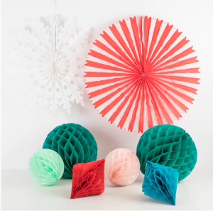 [MeriMeri] 메리메리 /Christmas Honeycomb Decoration Kit (x 16)