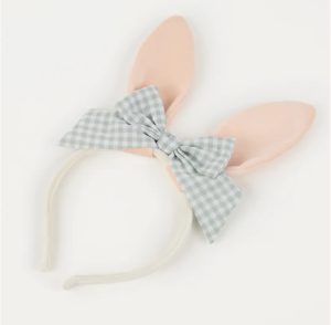 [MeriMeri] 메리메리 Velvet Bunny Ears Headband With Bow