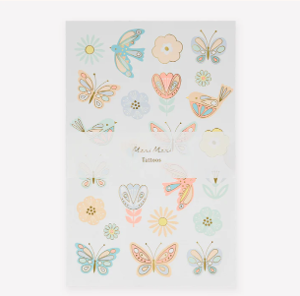 [Meri Meri] 메리메리 / Birds &amp; Butterflies Tattoo Sheets (x 2 sheets)_ME267817