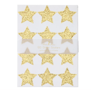 [MeriMeri] 메리메리 / Gold Glitter Stars Sticker Sheets (x 10 sheets)_ME149896