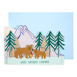 [MeriMeri] 메리메리- Foldable birthday card - Explorer of the Wilderness-ME160197