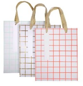 [MeriMeri] 메리메리 /Coral Grid Gift Bag Set Medium_ME163990