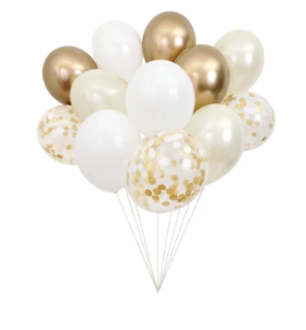 [MeriMeri] 메리메리 / Beautiful Balloons Gold (set of 12)_ME216505