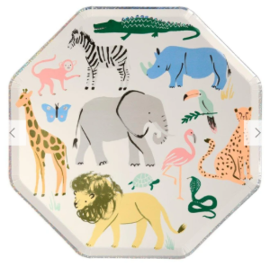 [MeriMeri] 메리메리 /Safari Animals Dinner Plates (set of 8)_ME202141
