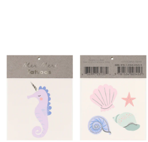 [Meri Meri]메리메리 /Seahorse &amp; Shell Small Tattoos (x 2 sheets)_ME206101